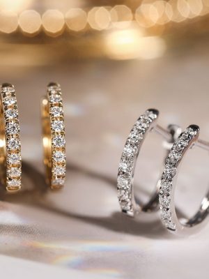 S925 Silver Plated 18k Gold Zircon U-shaped Ear Buckle Ear Ring Earrings Commuter Joker High HME