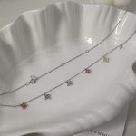 color: White gold dopamine necklace