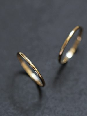 Su ~ S925 Silver Plated 14K Gold Aperture Su Ring Fine Ring Simple Advanced Classic Joker Couple Ring HME