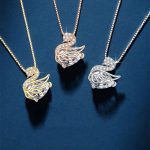 TikTok Little Swan S925 Sterling Silver Necklace Women's Light Luxury High-end Elegant Clavicle Chain Jewelry New All-match Popular