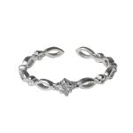 color: white gold / size: Open Ring