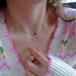 S925 sterling silver gold-plated four-leaf clover necklace women's design clavicle chain light luxury all-match high-grade pendant Ouni Na