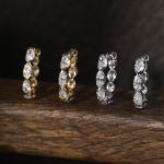 Extreme Daylight 925 Sterling Silver Plated 18K Gold Light Luxury Ear Ring Horse Eye Zircon Ear Buckle Full Ring High-grade Exquisite Cold Earrings