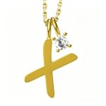 color: 14K Gold X-Chain Set