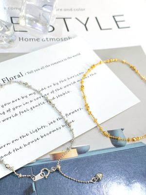 S925 Sterling Silver Brilliant Star River Fairy Bracelet Women's All-match High-grade Super Flash Laser Beads Stackable Bracelet