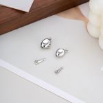 color: Plain silver (non-electroplating) silver ingot buckle / size: 8.4*10mm