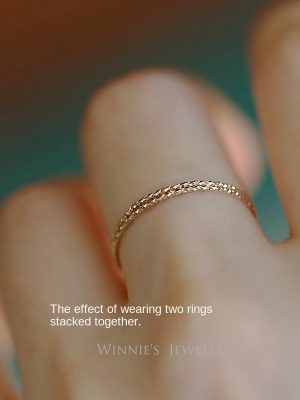 925 Sterling Silver Plated 18K Gold Simple Car Flower Very Fine Shining Ring Fashionable Small Fresh Stacked Ring Tail Finger