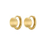 color: Yellow Gold Silk Round Earrings