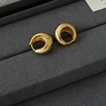 Minimal Water Drop Ear Buckle Light Luxury High-grade Plain Hoop Earrings Women's S925 Sterling Silver Design Cold Wind Earrings
