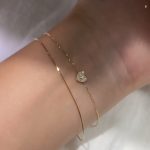 S925 Sterling Silver Plated 14K Gold Love Zircon Fine Bracelet Women's Ins Light Luxury High-grade All-match Overlapping Jewelry Ouni Na
