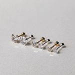 color: 2MM-18K gold pair (including screw plug)