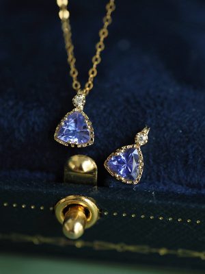 S925 Sterling Silver Gold Plated Necklace Women Tansang Zircon Inlaid Light Luxury Jewelry Japanese Style Simple Collarbone Necklace HME