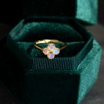 color: Four-leaf clover ring-gold / size: 17mm adjustable
