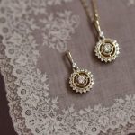 Destiny Compasses 925 Sterling Silver Plated 18K Gold Necklace Small Zircon Mini Retro Disc High-grade Japanese Style Pendant