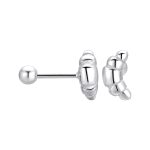 color: Silver Cougar Stud Earrings