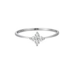 color: White gold (5A zircon) / size: US Code 6