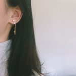 S925 Sterling Silver Plated 14K Gold Four-leaf Clover Diamond Earrings Female Design Zircon Flower Long Ear Chain Earrings Ouni Na