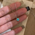 S925 Sterling Silver Gold Plated Palay Color Zircon Classic Round Bubble Pendant Extreme Wind Women's Clavicle Chain Necklace HME