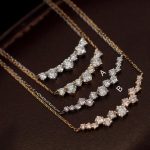 S925 Sterling Silver Plated 18K Gold Smile Galaxy Inlaid Zircon Pendant Necklace Delicate Clavicle Chain Female Light Luxury HME