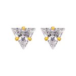 color: Triangle Stud Earrings [Gold]] / Style: 4mm