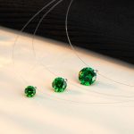 color: 6mm light green zirconium / Style: White gold 45cm