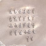 color: White gold pendant / Style: 26 letter combinations