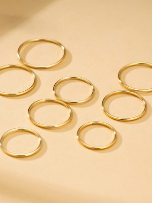 Korean Style S925 Sterling Silver Plain Ring Silver Ring Gap Line Student Simple Thin Ring Women's Finger Ring Tail Ring Silver Jewelry