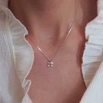 Sweet Girl Body 925 Sterling Silver Cherry Necklace Instagram Style Cool Style Necklace Light Luxury Elegant Pearl Clavicle Chain