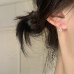 French Retro Diamond Earrings Women's S925 Silver Plated 18K Gold Light Luxury Elegant Court Style Design Earrings