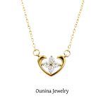 S925 Sterling Silver Plated 14K Gold Love Element Necklace Women's Classic Cross Floral Diamond-encrusted Clavicle Chain Ouni Na