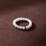 color: 3mm Pearl Ring-Silver / size: 16