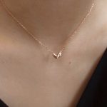 Simple Love ~ 925 Silver Plated 18K Gold Diamond Loving Heart Pendant Necklace Design Sweet Collarbone Chain Ins Style