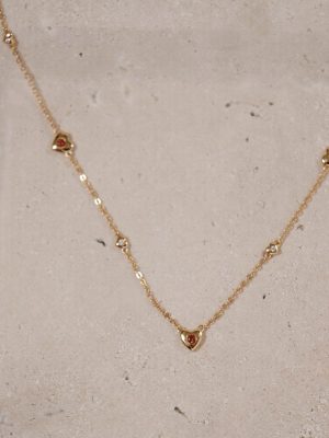 Heart of Seine ~ S925 Silver Plated 18K Gold Love Necklace Gift Female Design Temperament Clavicle Chain HME