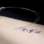 color: Fireworks Cut Amethyst Zirconium / Style: Necklace: 6mm (45cm long)