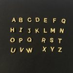 color: 18K gold stud earrings 925 silver / size: A- Z letters (26)