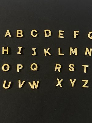 Light Plate 26 Letter 925 Sterling Silver Plated 18K Gold Earrings Cute English Letter Mini Name Simple Earrings for Women