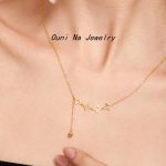 Direct supply S925 sterling silver plated 14K gold star necklace women's hollow four mans star pendant clavicle chain Ouni Na