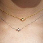 Star 925 Silver Plated 18K Gold Four Mans Star Pendant Necklace Zircon Cold Style Clavicle Chain Small and All-match for Women