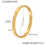 color: Z122-Gold Zircon Bangle