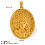 color: PJ09 Gold Pendant PJ09G