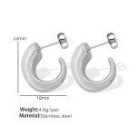 color: EH231 Small Silver Earrings