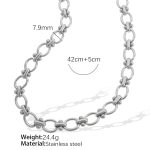 color: XL106 Silver Necklace