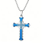 color: Blue Double Layer + Bead Chain