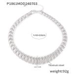 color: P1861-Steel Color Necklace