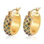 color: A Round Blue Rhinestone -5