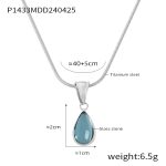 color: P1433-Steel Color Necklace