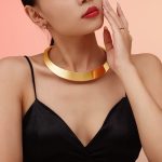 Street Punk Collar Stainless Steel Exaggerated Opening Necklace Ornament