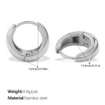 color: EH211S Silver Hoop Earrings