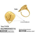 color: A629-Gold Ring / size: US 7
