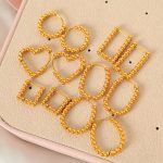 French Style Temperament Simple Personality Golden Balls Geometric Ear Studs Vintage round Beads Ear Clip Women's All-Match Earrings